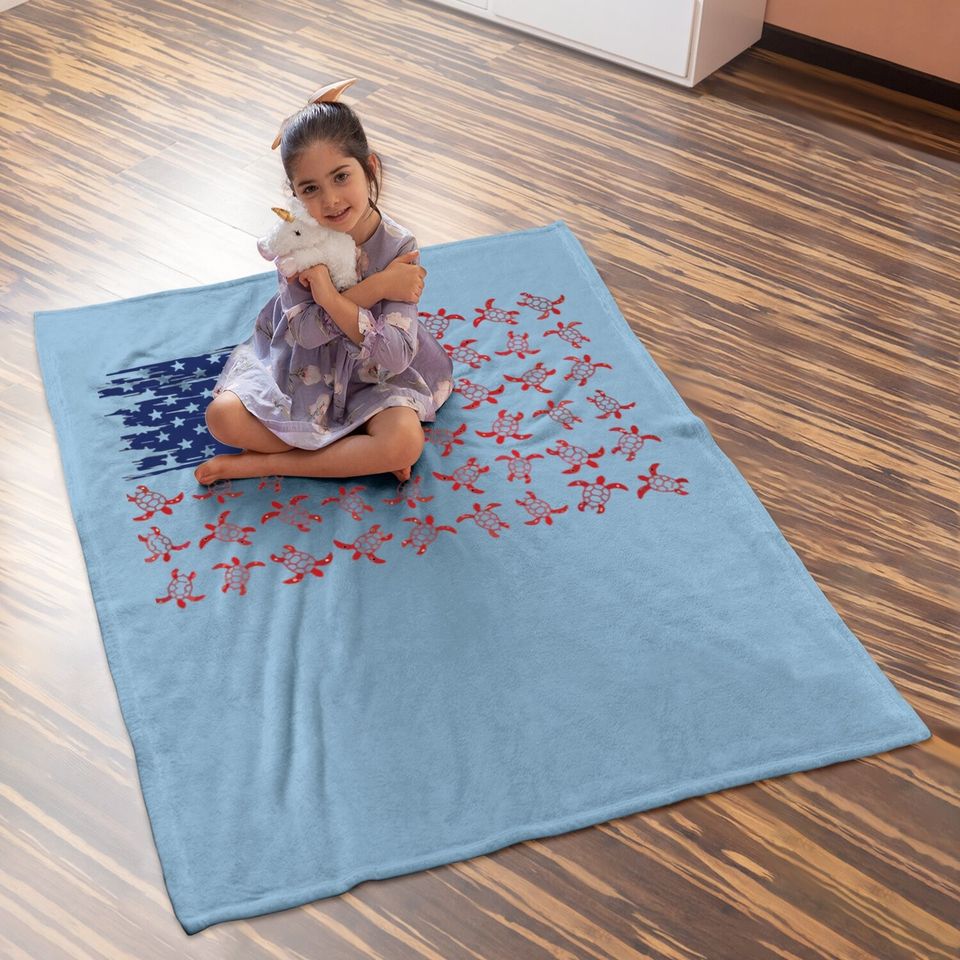 Turtle Flag Classic Baby Blanket
