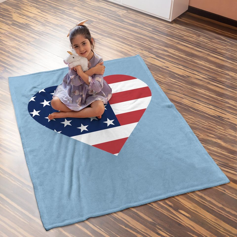 American Flag Baby Blanket 4th Of July Patriotic Baby Blanket Independence Day Stars Stripes Print Baby Blanket Tops