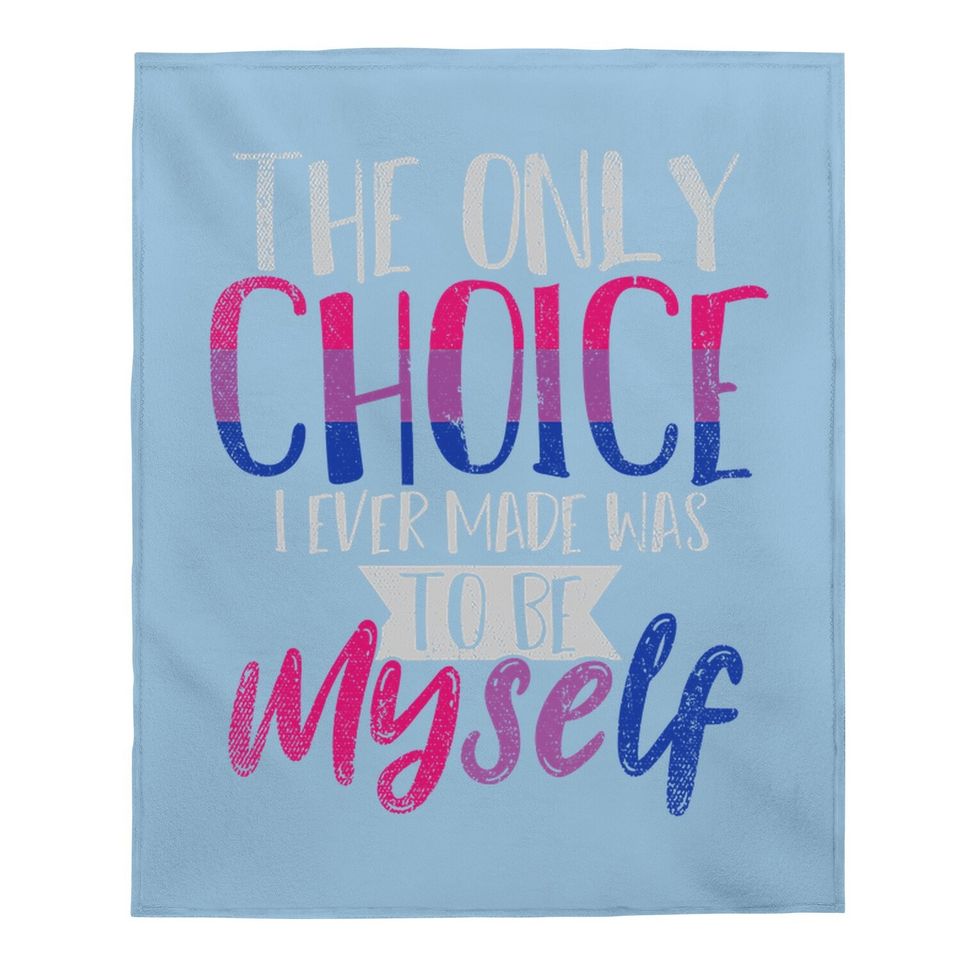 Lgbt Bi Pride Proud Bisexual Bisexuality Flag Gift Bisexual Baby Blanket