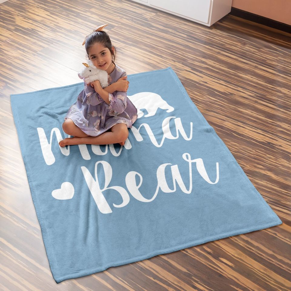 Zilin Mama Bear Baby Blanket Short Sleeve Lettering Graphic Cute Baby Blanket Summer Tops