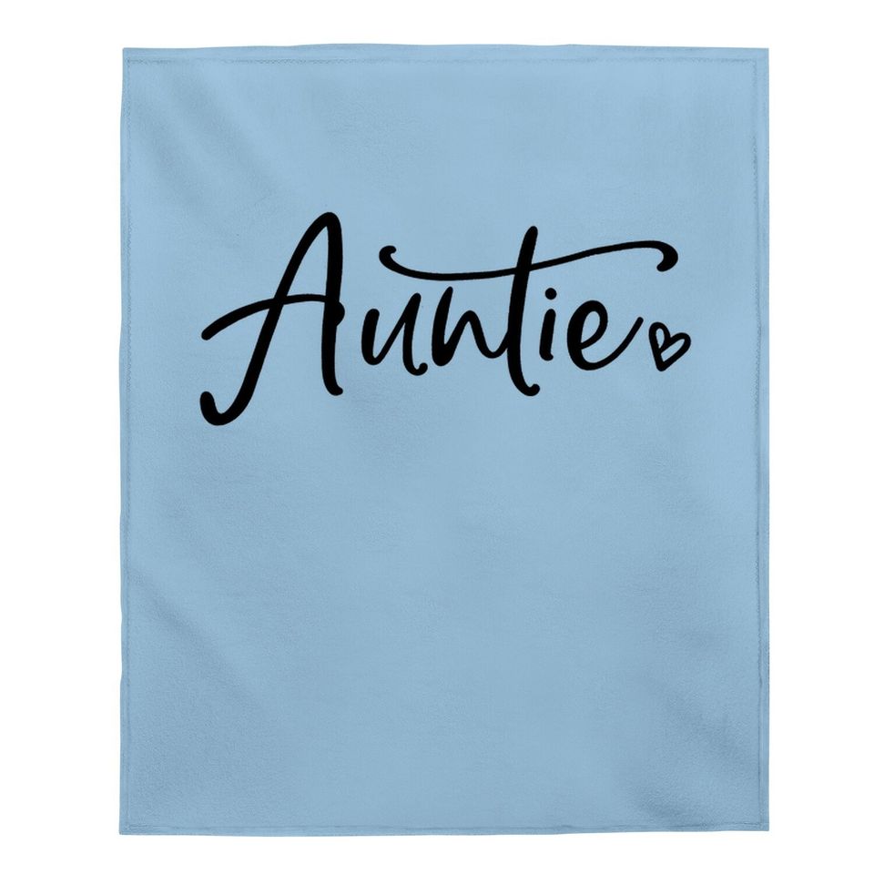 Auntie Baby Blanket Cute Aunt Gift Baby Blanket Baby Blanket Funny Graphic Casual Short Sleeve Baby Blanket Top