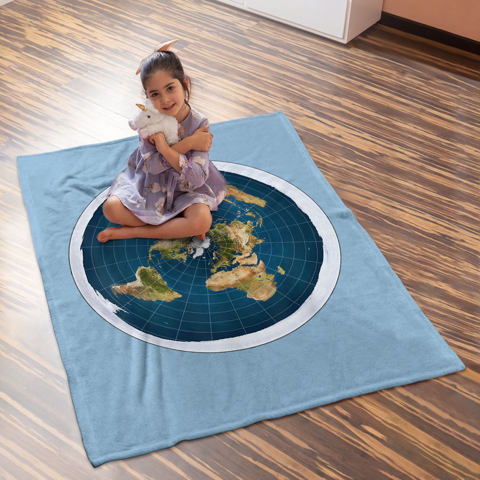 Map Of The Flat Earth Baby Blanket