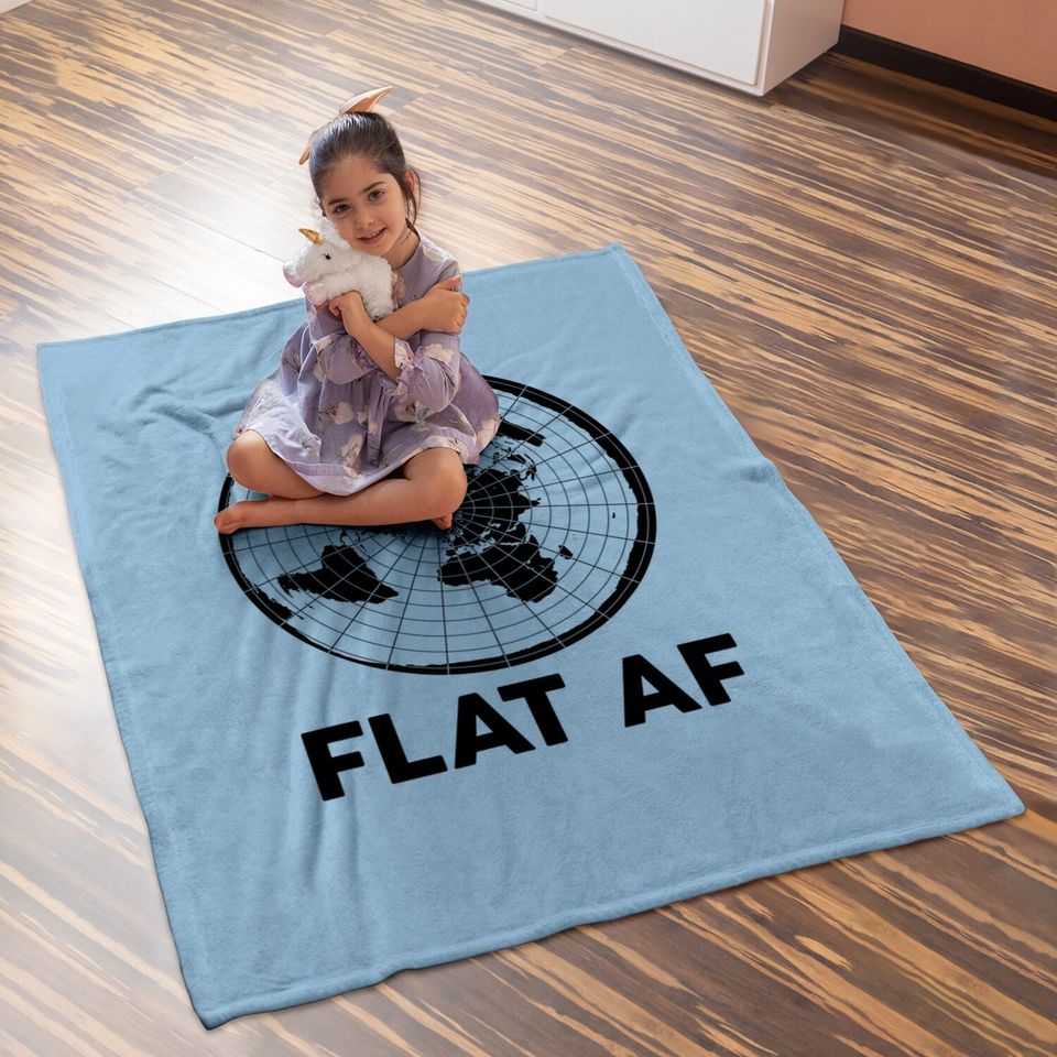 Flat Earther Baby Blanket Conspiracy Theory Society Af World Gift