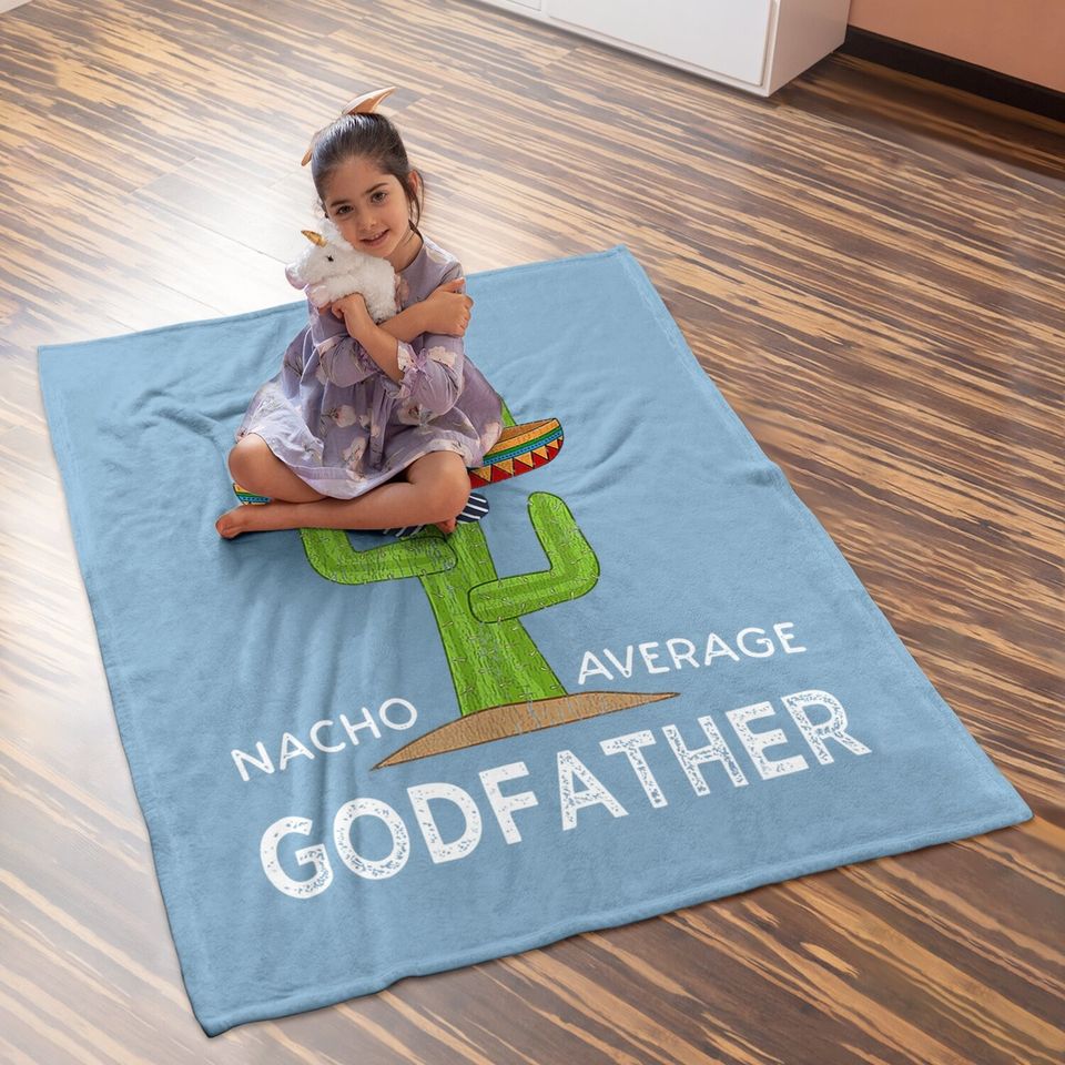 Fun Godparent Humor Gifts | Funny Meme Saying Godfather Baby Blanket