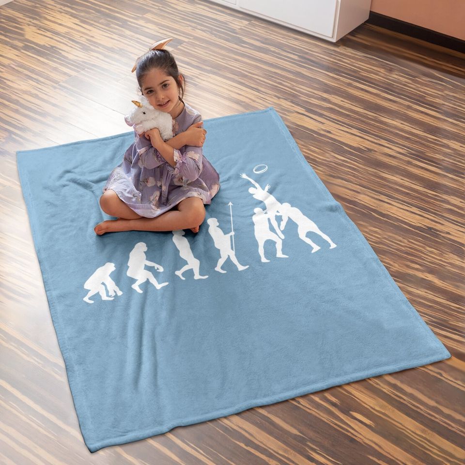 Evolution Of Rugby Baby Blanket