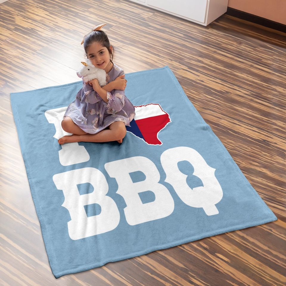 I Texas Bbq Baby Blanket Gift For Texans, I Love Texas Baby Blanket