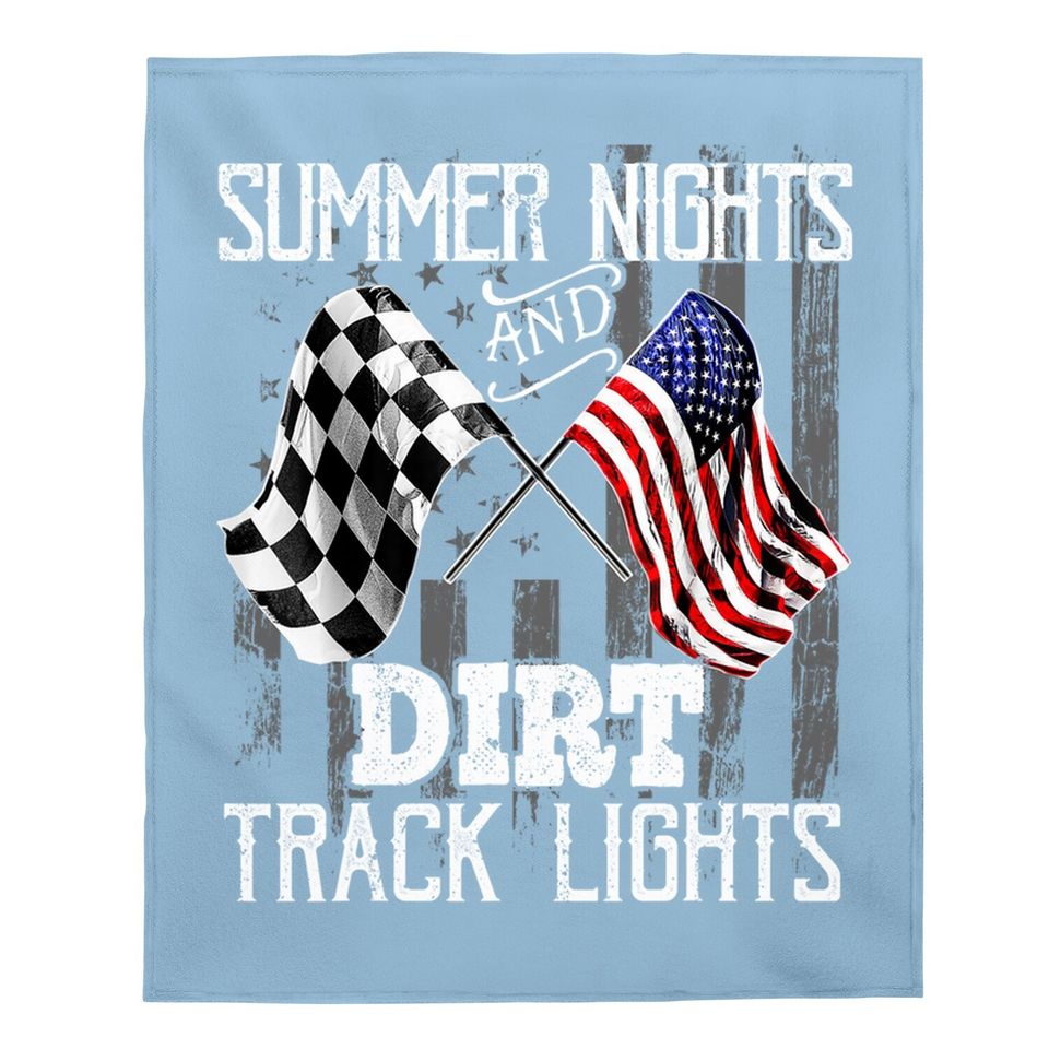 Summer Nights Dirt Track Lights Racing Motocross Gift Baby Blanket