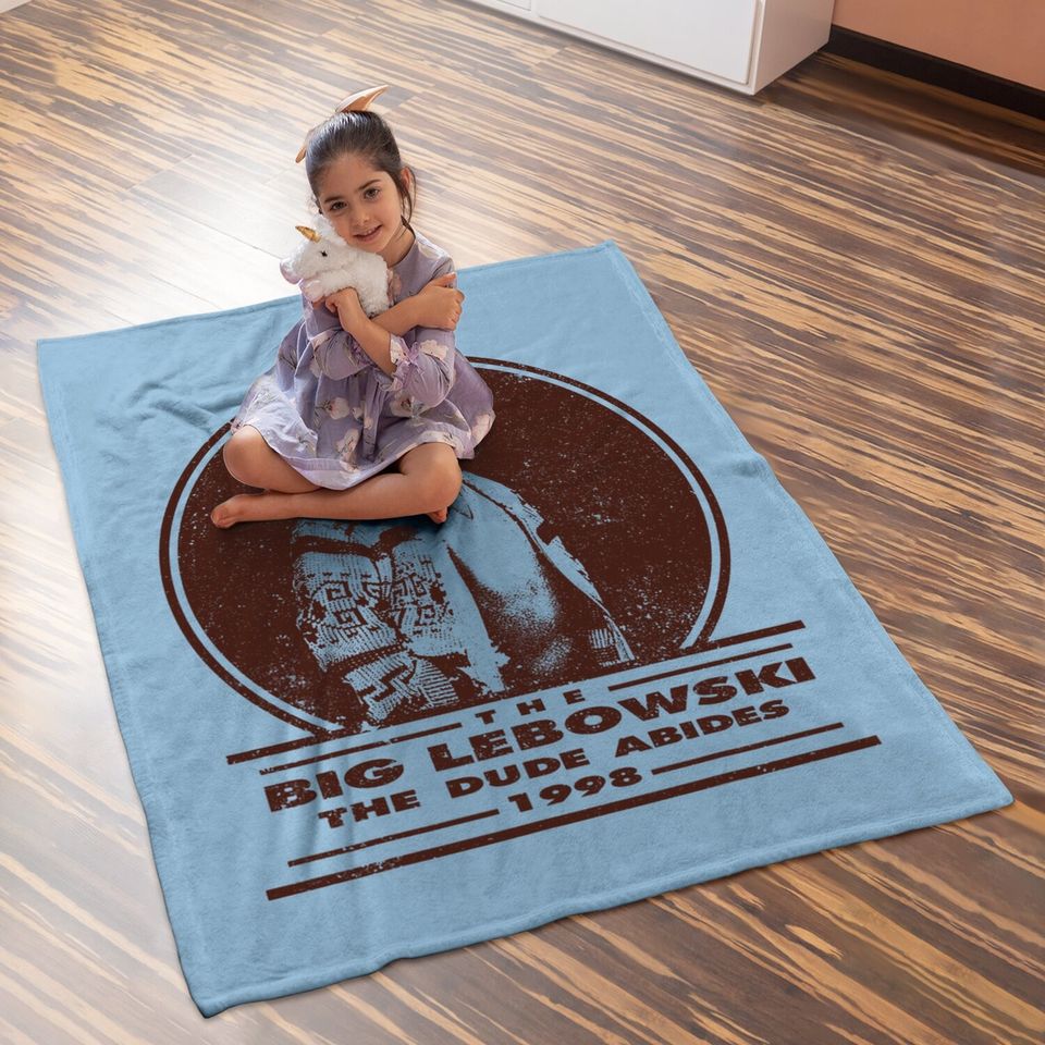 The Big Lebowski Distressed Dude Abides Stamp Graphic Tee