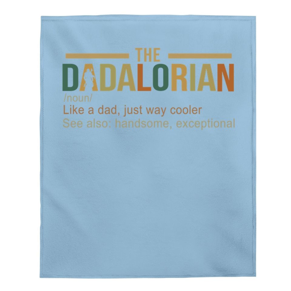 Agaoece Dadalorian Graphic Baby Blanket Adult Father's Day Funny Tops Baby Blanket