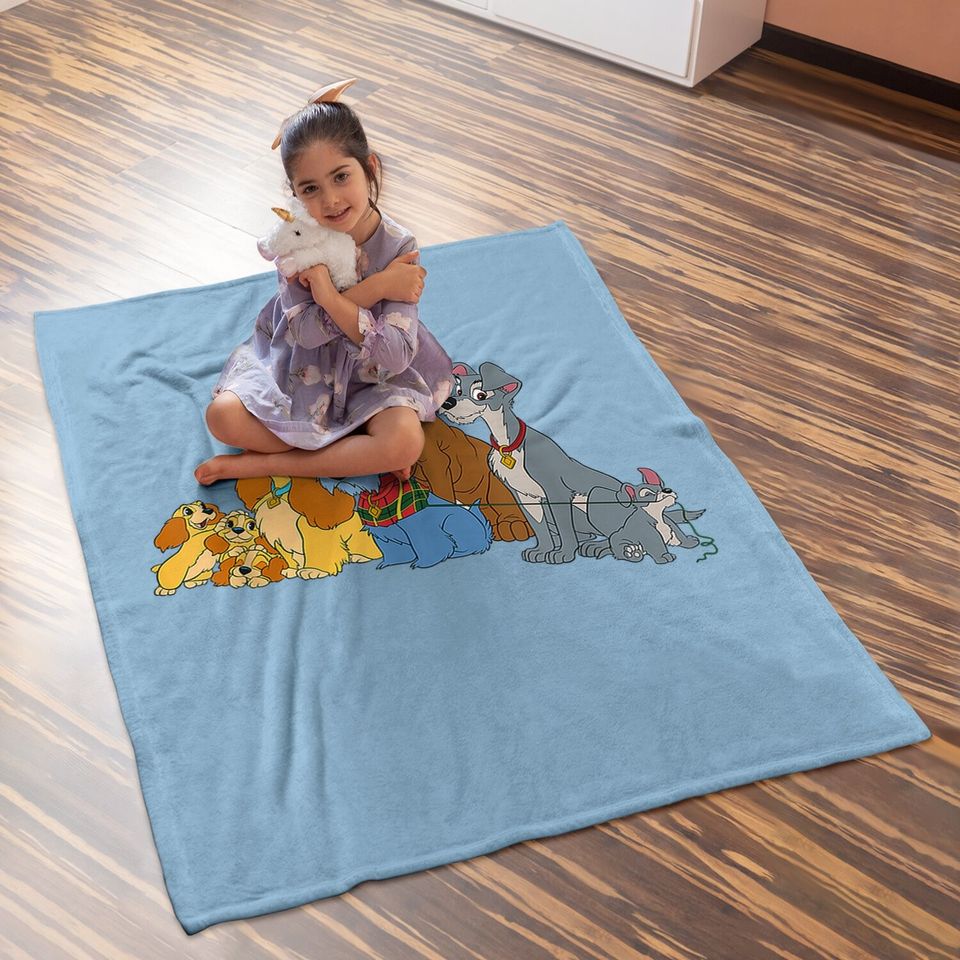 Lady And The Tramp Dogs Baby Blanket