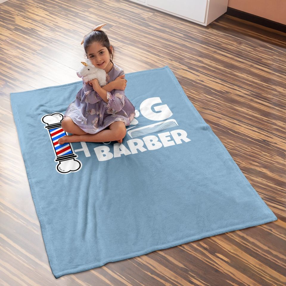 Funny Dog Barber Groomer Baby Blanket