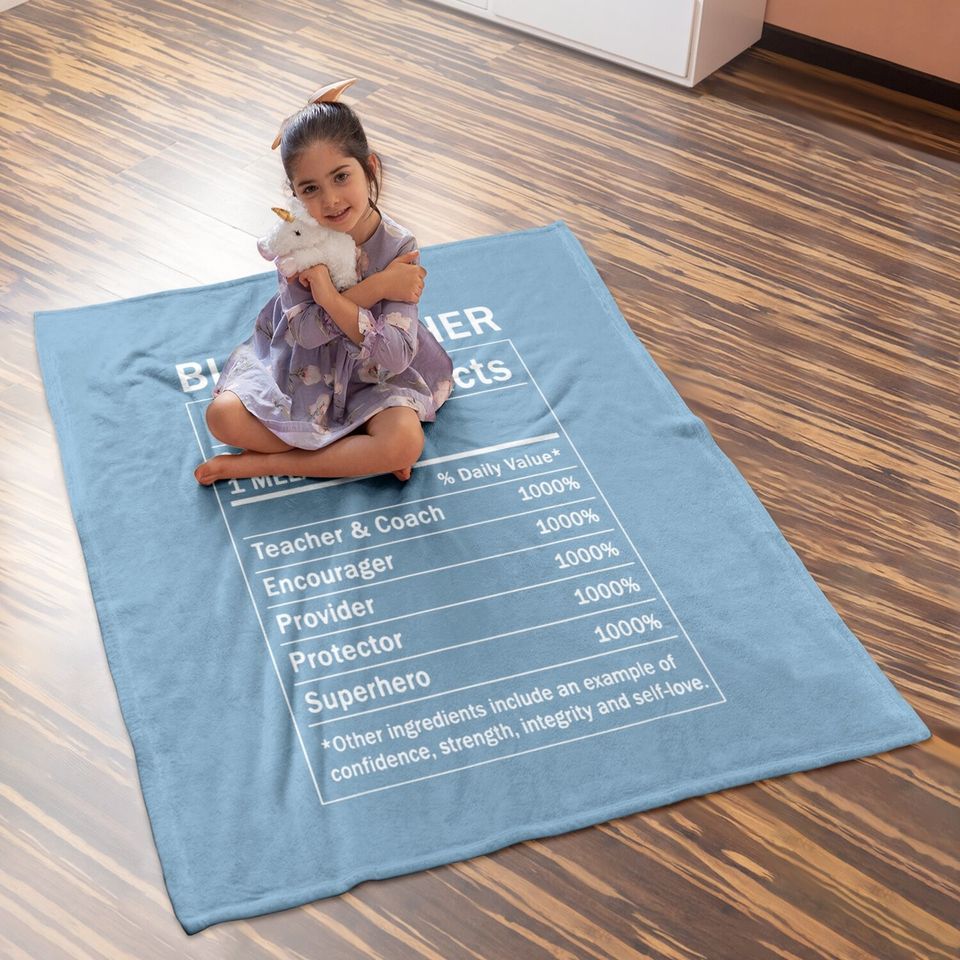 Black Father Nutrition Fact  baby Blanket