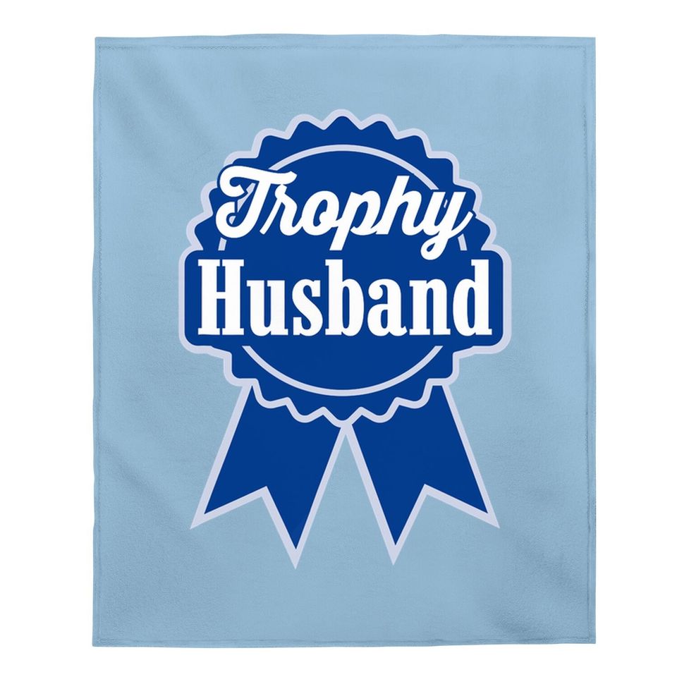 Trophy Husband Retro Ribbon Style Baby Blanket