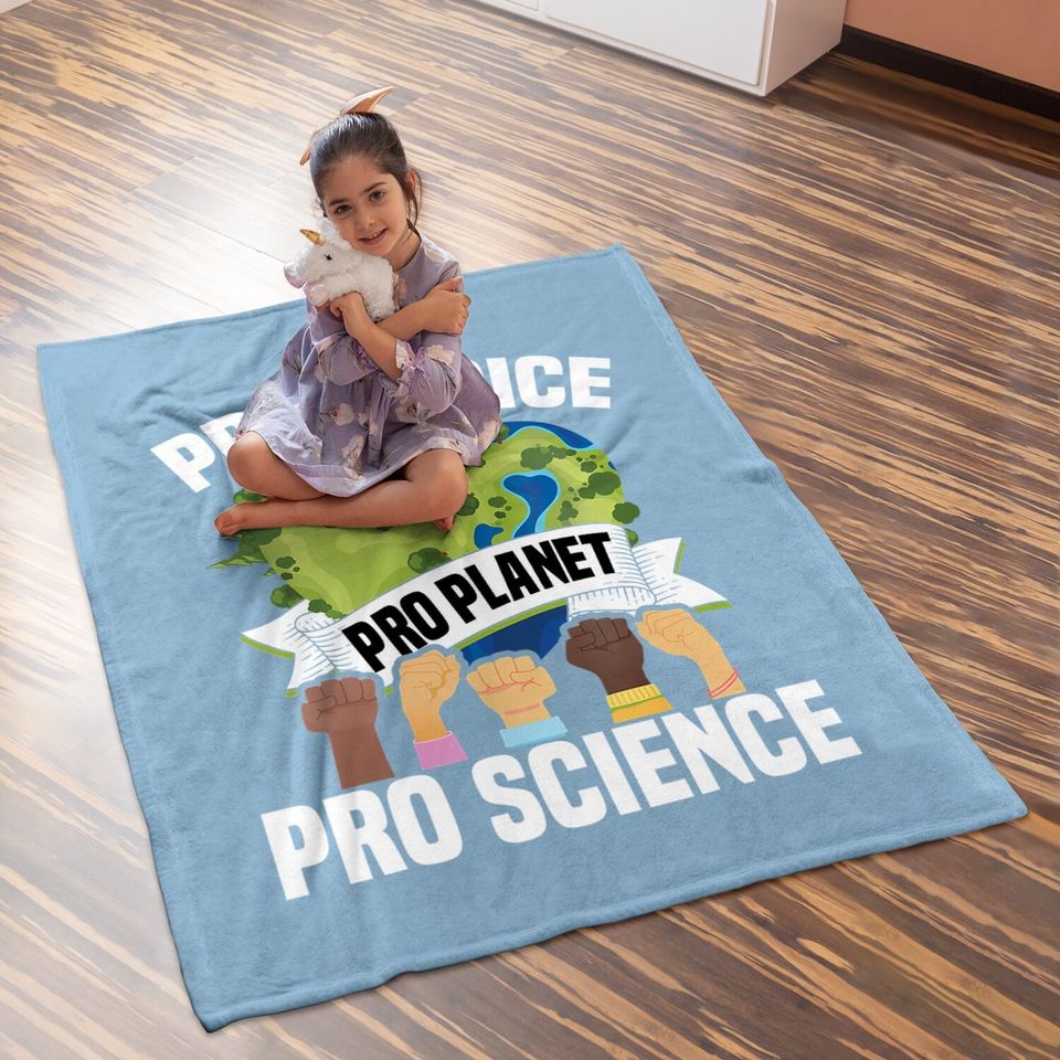 Pro Choice Planet Science Earth Day & Climate Change Baby Blanket