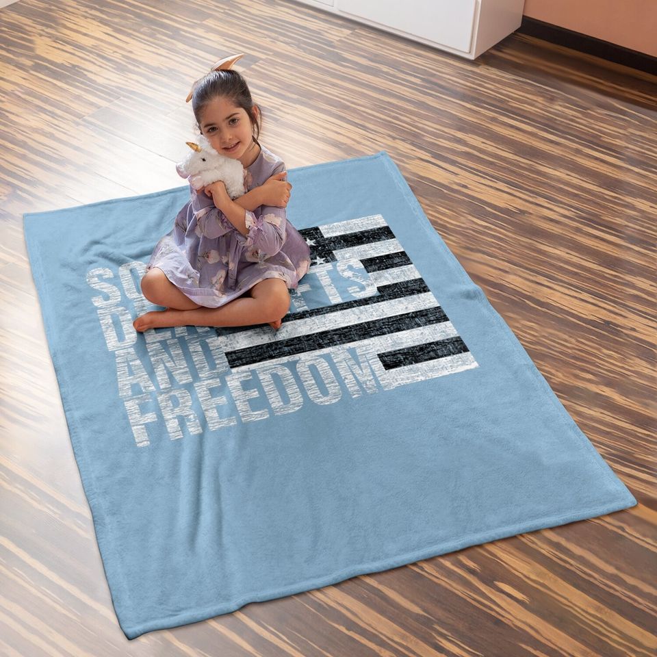 Squats Deadlifts And Freedom Gym Baby Blanket