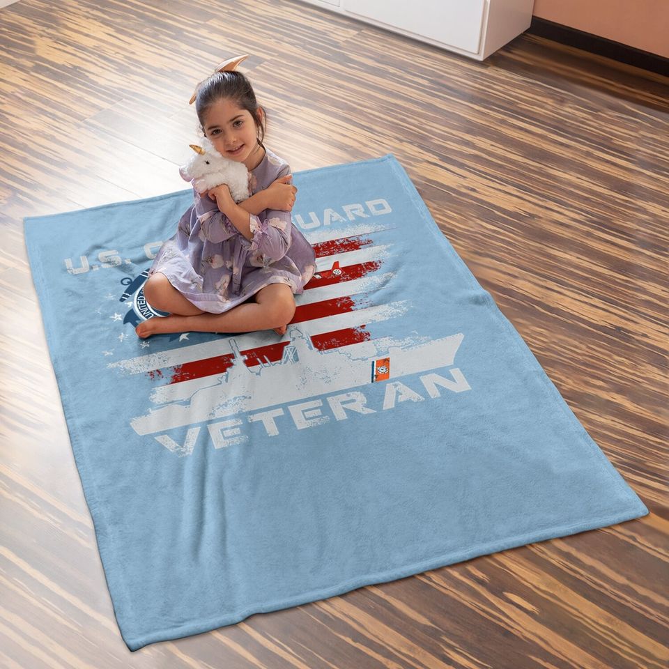 Us Coast Guard Veteran Baby Blanket Vintage Veteran Flag Baby Blanket Baby Blanket