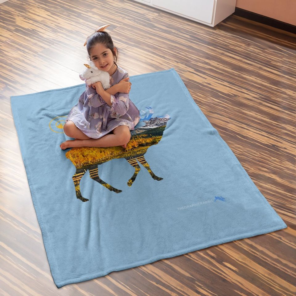 Colorado Elk Hunting Baby Blanket