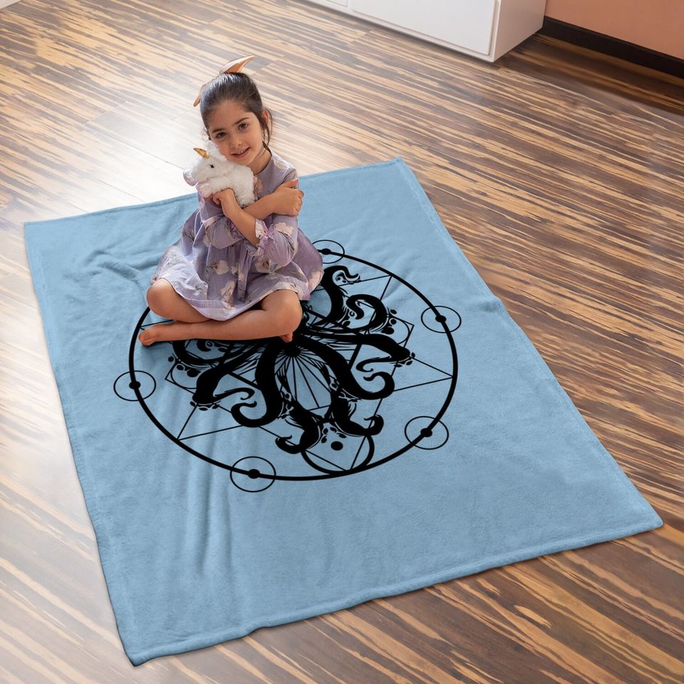 Vintage Kraken Gift Octopus Baby Blanket