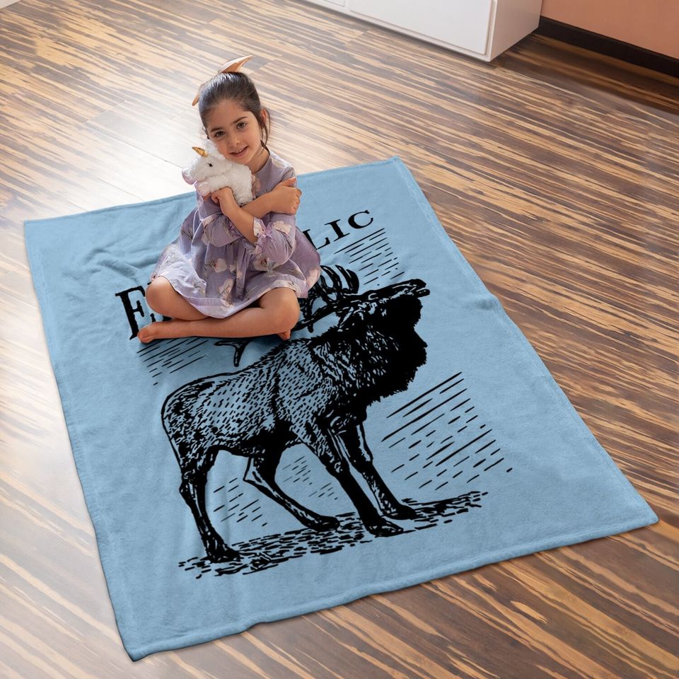 Funny Elk Hunting Baby Blanket Elkaholic For Hunters Baby Blanket