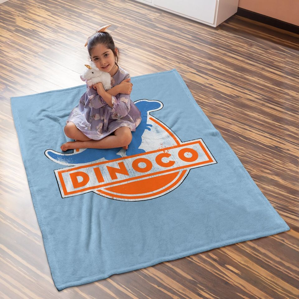 Pixar Cars Iconic Dinoco Dinosaur Logo Baby Blanket