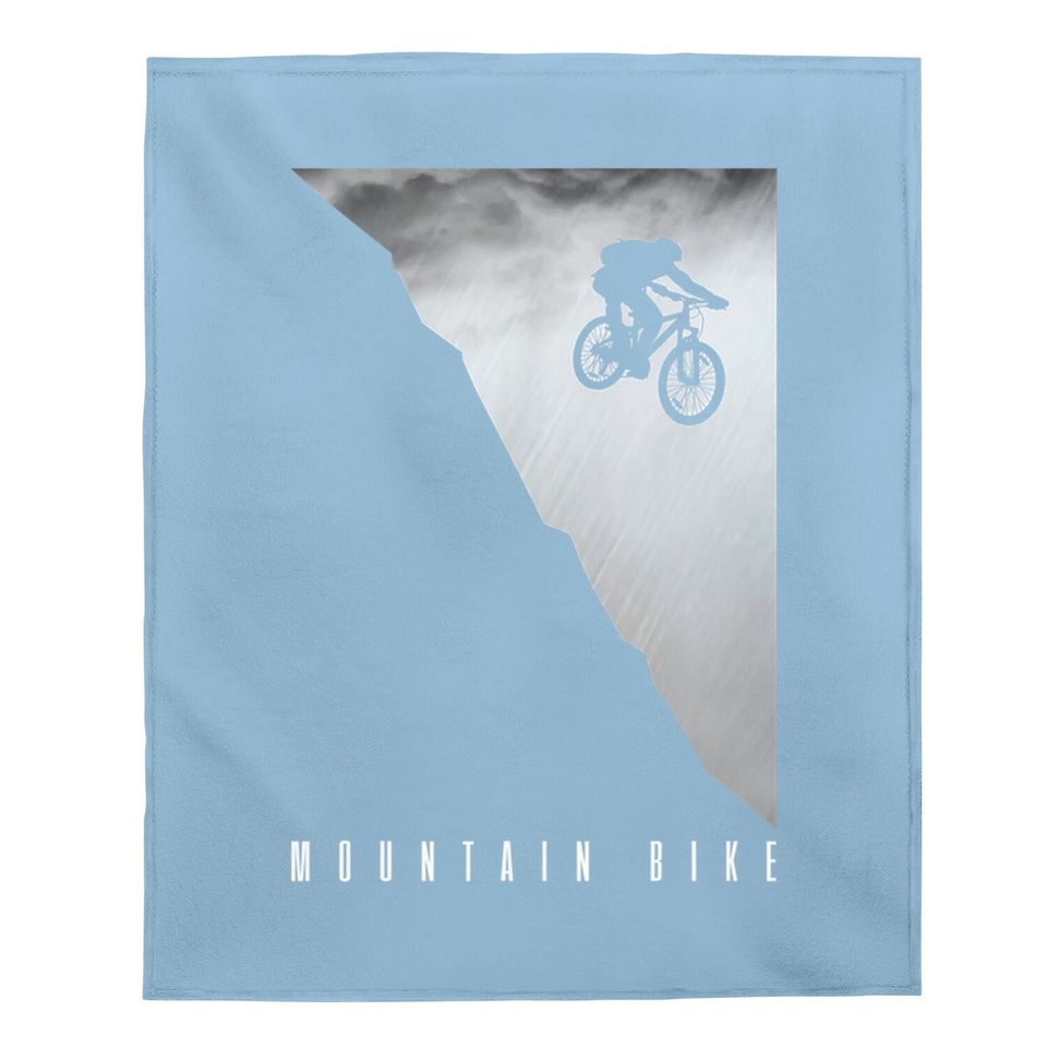 Mountain Bike Downhill Mtb Biking Vintage Biker Gift Baby Blanket