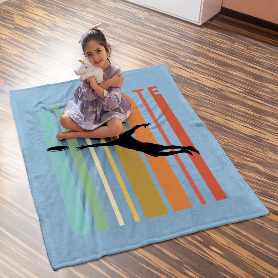Retro Ultimate Frisbee Baby Blanket