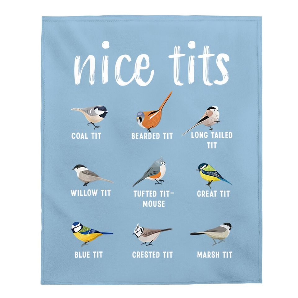 Nice Tits Bird Species Baby Blanket