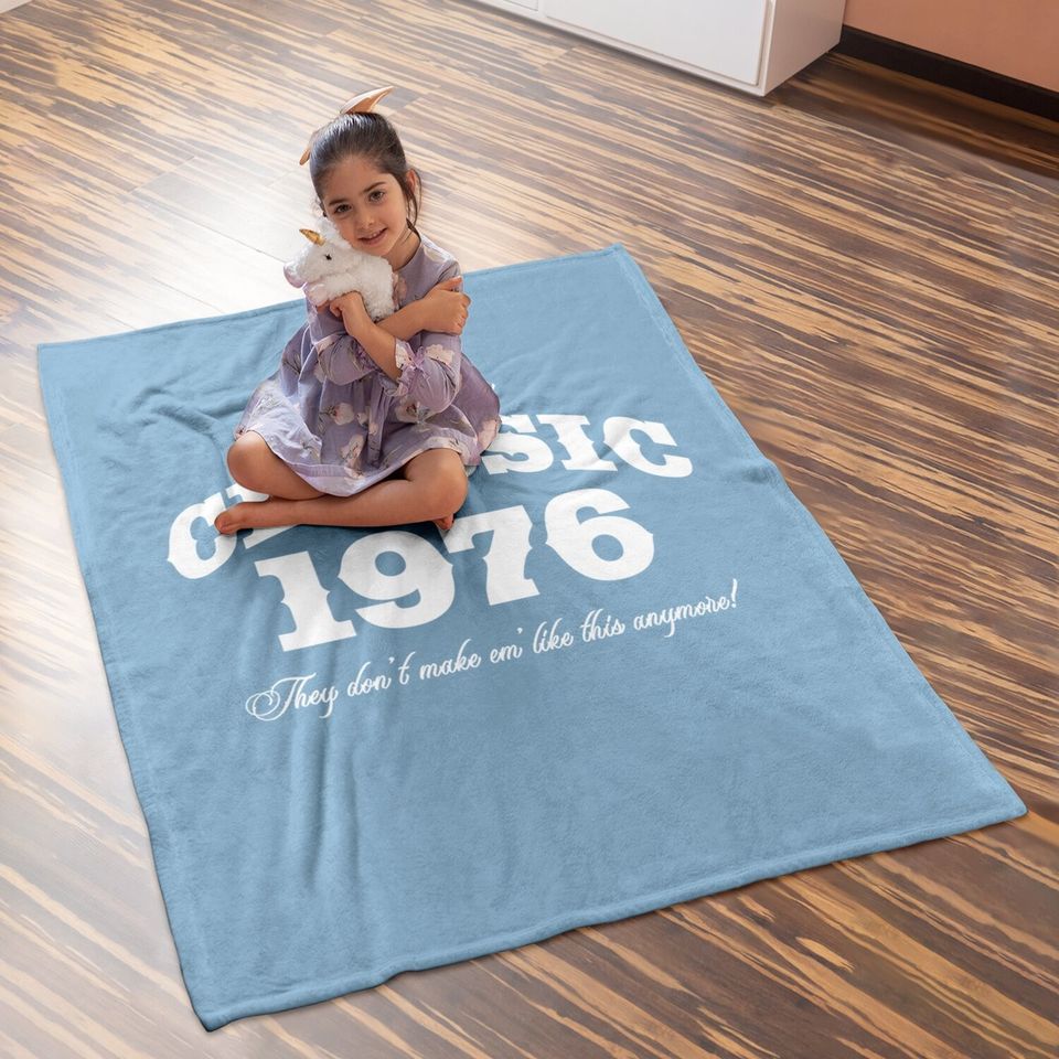 45 Year Old: Vintage Classic Car 1976 45th Birthday Baby Blanket