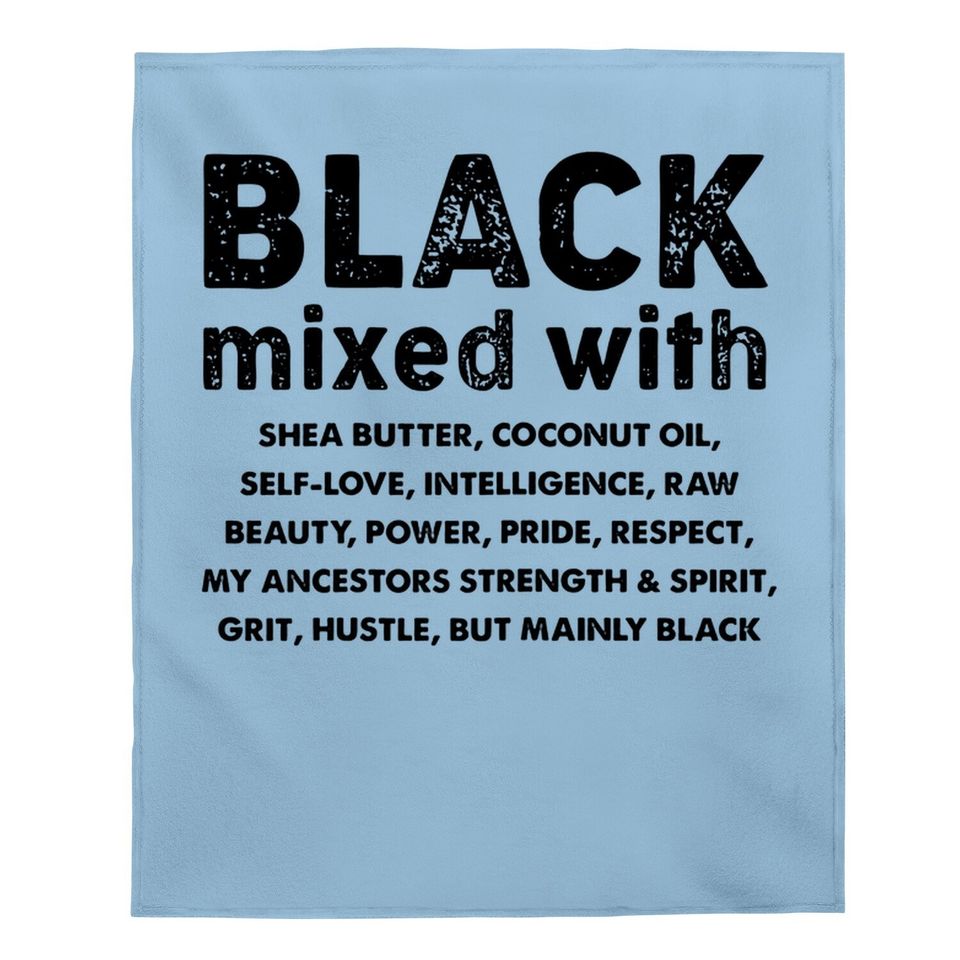 Black Mixed With Shea Butter - Melanin Lover Baby Blanket