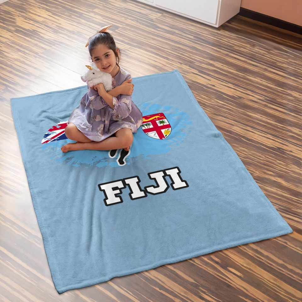 Fiji Flag Rugby Team Baby Blanket