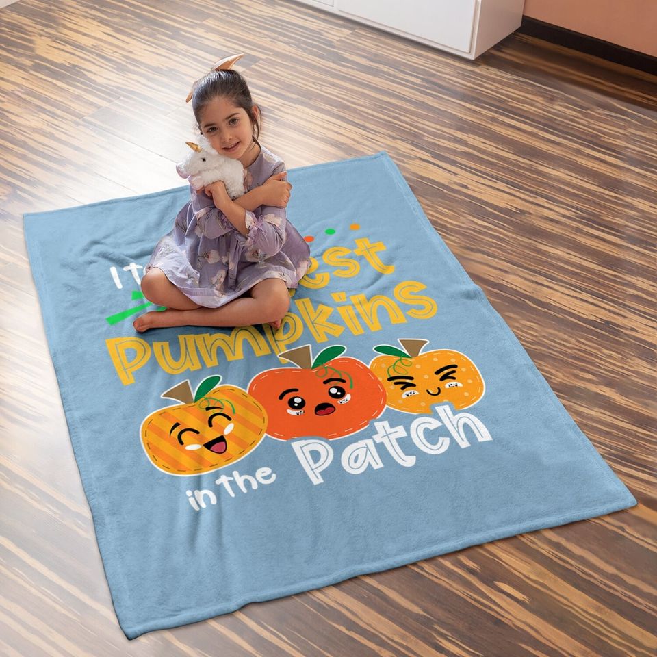 I Teach The Cutest Pumpkins In The Patch Teacher Halloween Baby Blanket