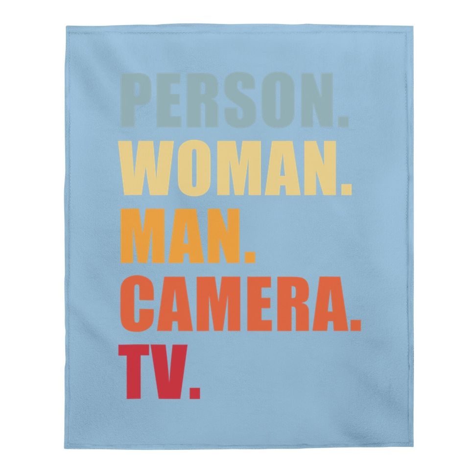 Person Woman Man Camera Tv Baby Blanket