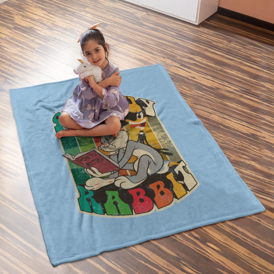 Bugs Bunny Screwy Rabbit Baby Blanket