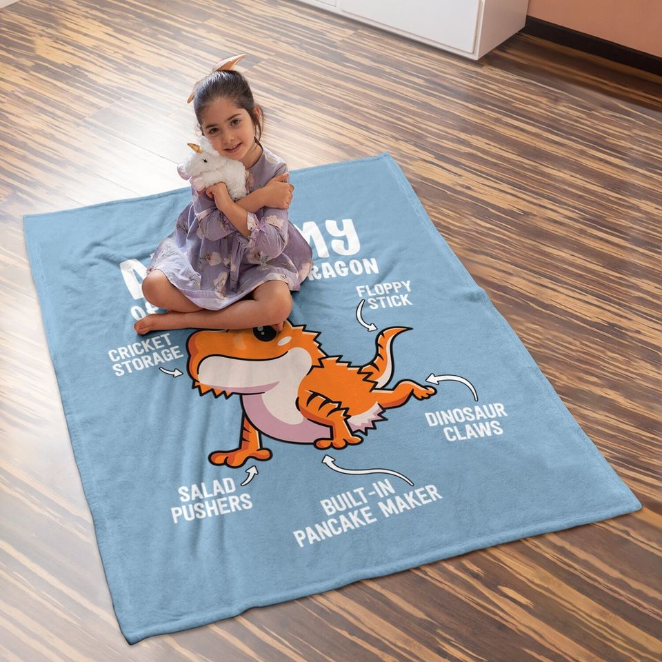 The Anatomy Of A Bearded Dragon Baby Blanket Gift For Reptile Lover Baby Blanket