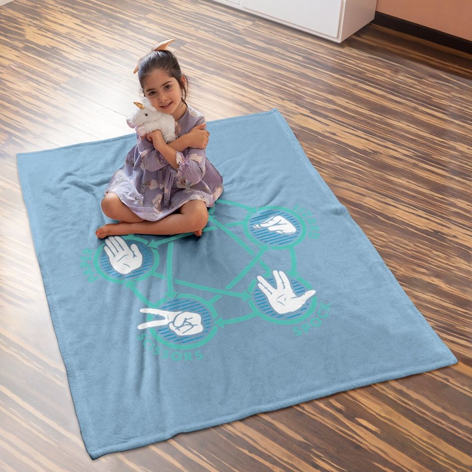 Rock Paper Scissors Lizard Spock Game Baby Blanket