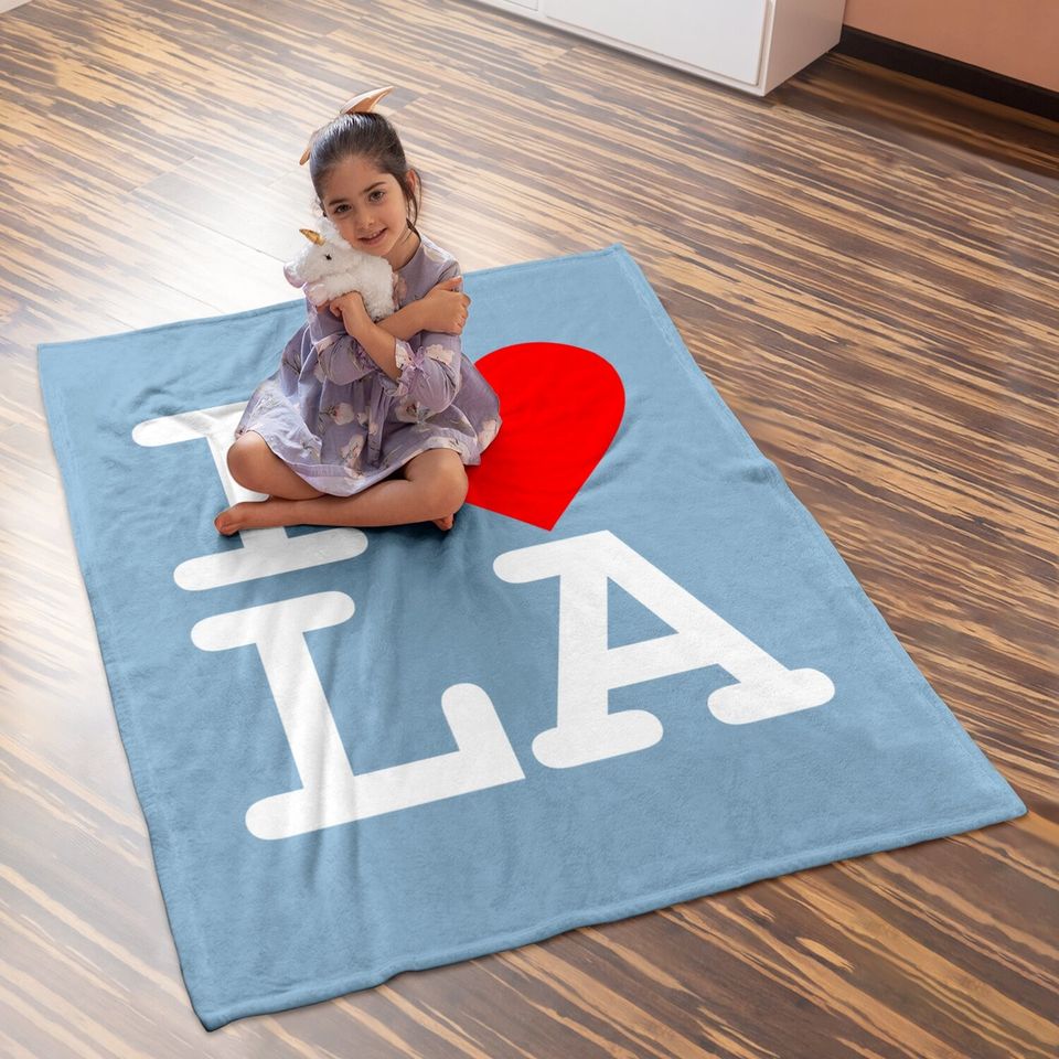 I Love La Los Angeles Baby Blanket