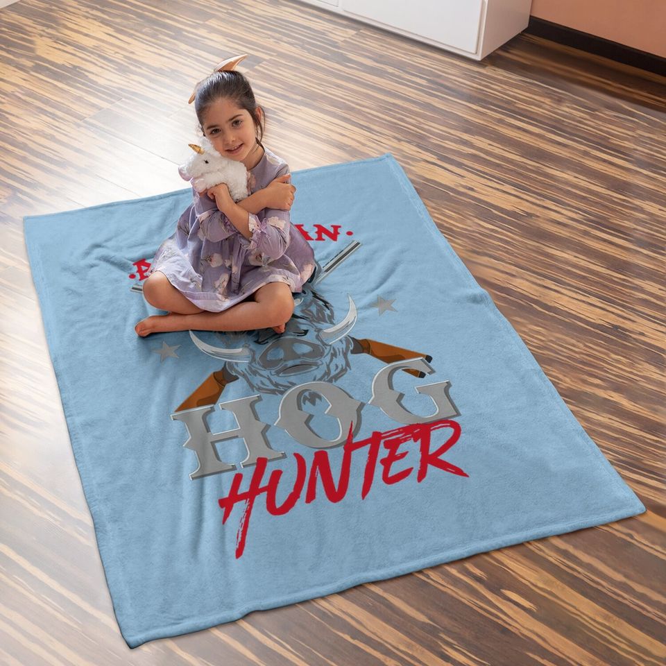 American Hog Hunter Swine Boar Hunting Gift Baby Blanket