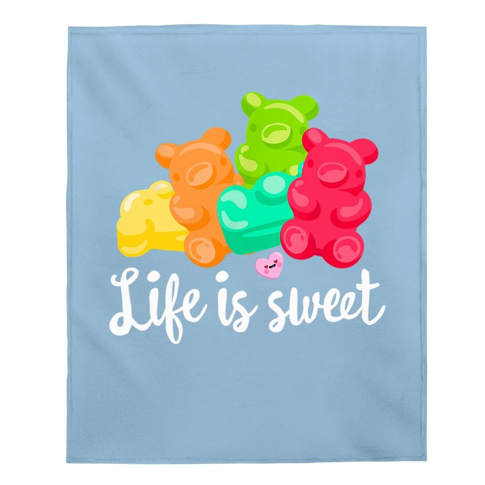 Gummy Bears Baby Blanket Soft Sugar Candy Fruity Juicy Gift Baby Blanket