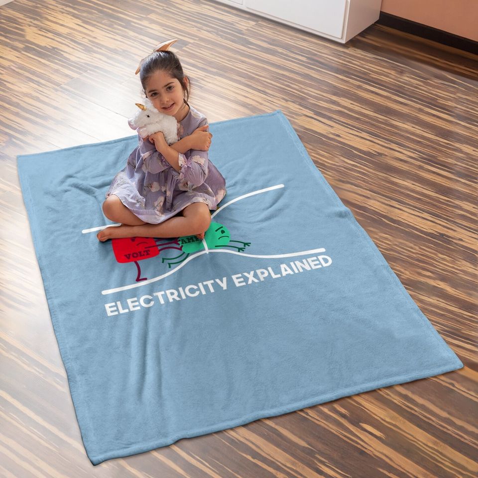 Electricity Explained Baby Blanket I Teacher Nerd Baby Blanket