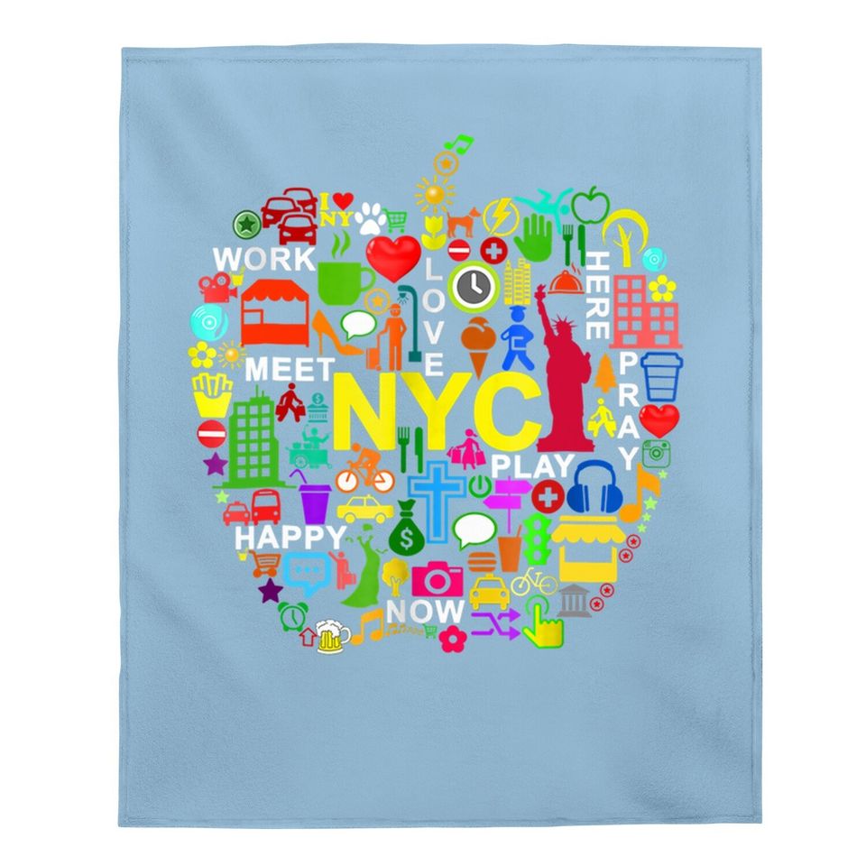 I Love Nyc New York City Big Apple Baby Blanket