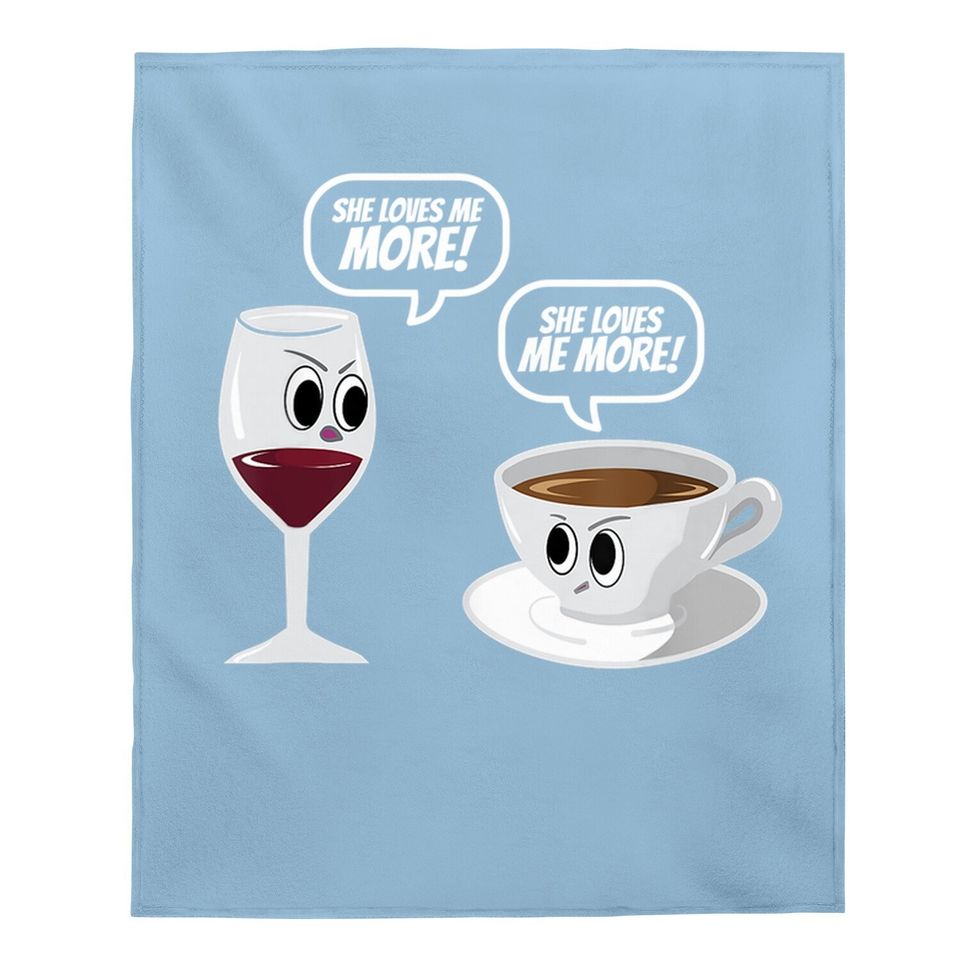 Wine Vs Coffee Baby Blanket