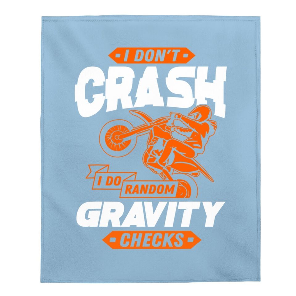 Random Gravity Checks Motocross & Dirt Bike Baby Blanket