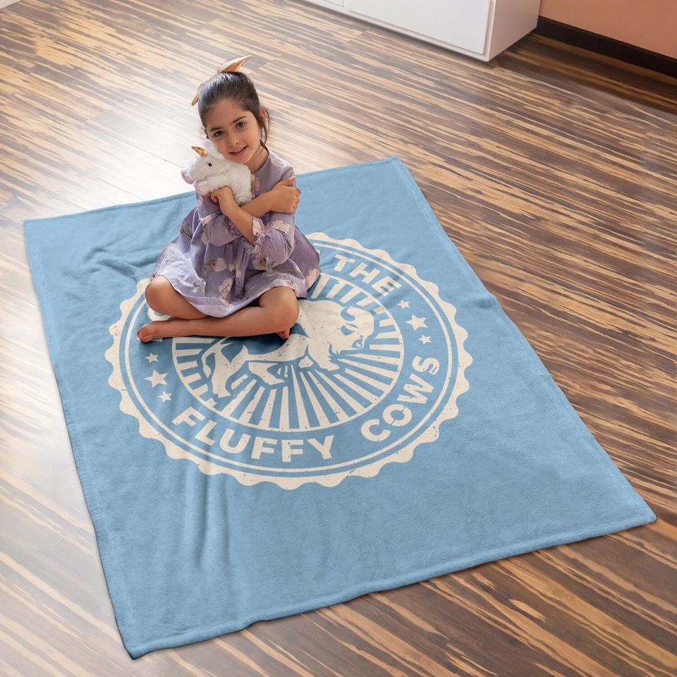 Do Not Pet The Fluffy Cows Bison Lover Buffalo Warning Baby Blanket