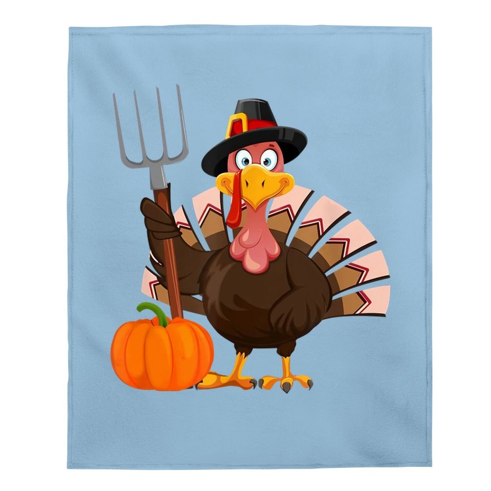 Thanksgiving Turkey Happy Thanksgiving Day Baby Blanket