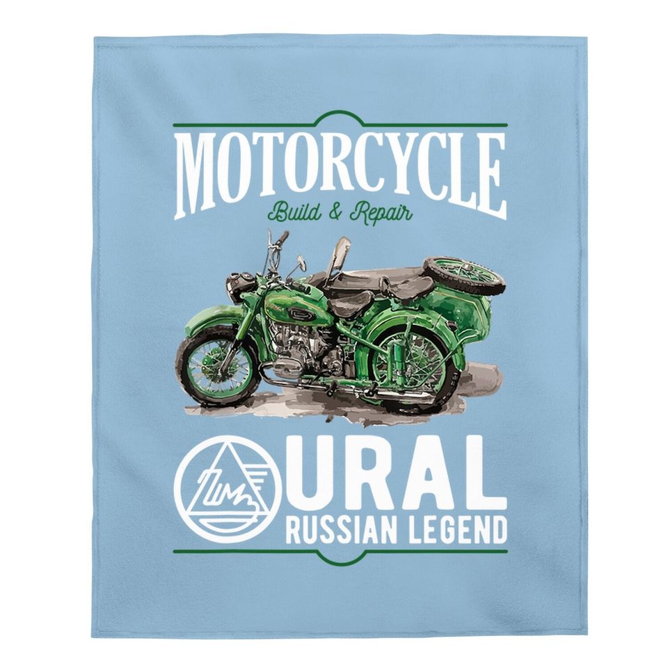 Ural Motorcycle Offroad Motorcyclist Baby Blanket