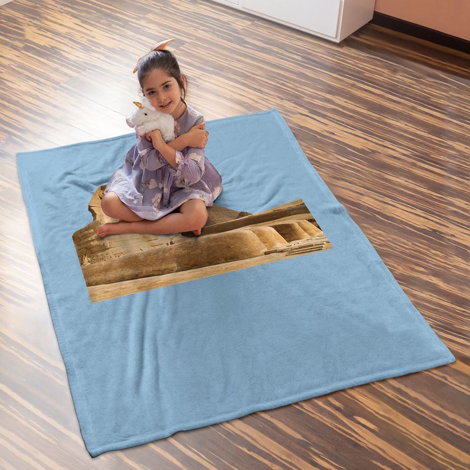 Great Sphinx Of Giza And The Egyptian Pramids Baby Blanket