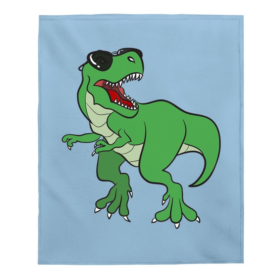 T-rex Sunglasses Dinosaur Primeval Baby Blanket