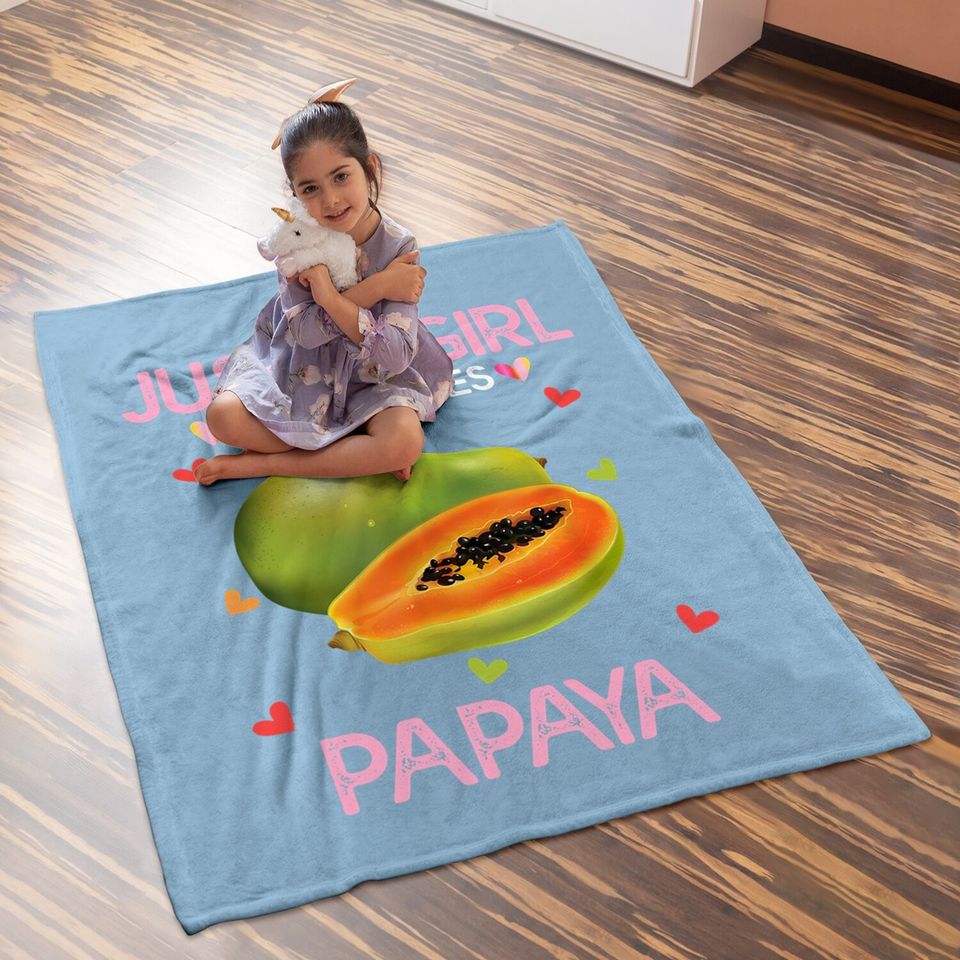 Papaya Fruit Baby Blanket