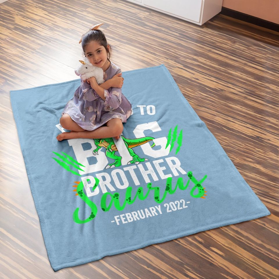 Big Brother Saurus 2022 Dinosaur February Big Brother Baby Blanket