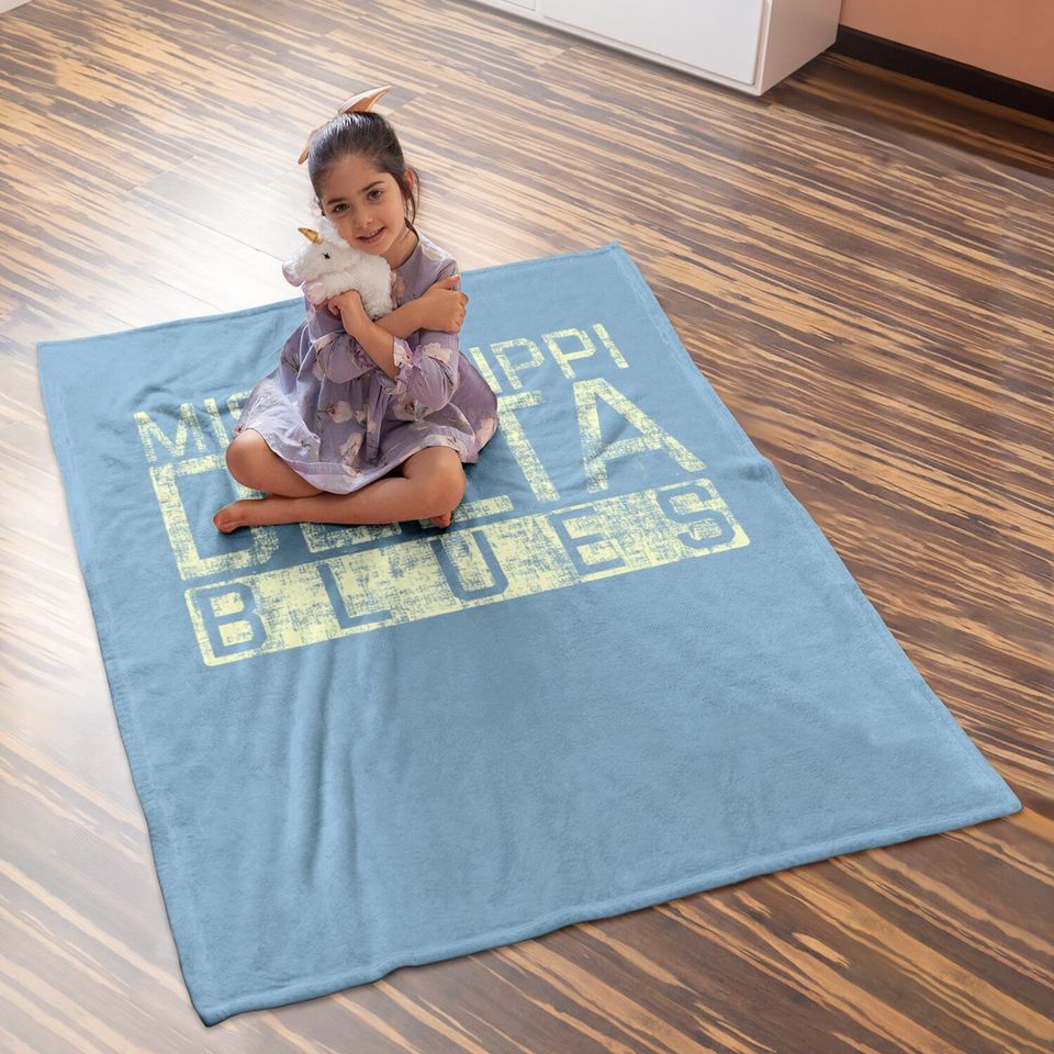 Mississippi Delta Blues Vintage Baby Blanket